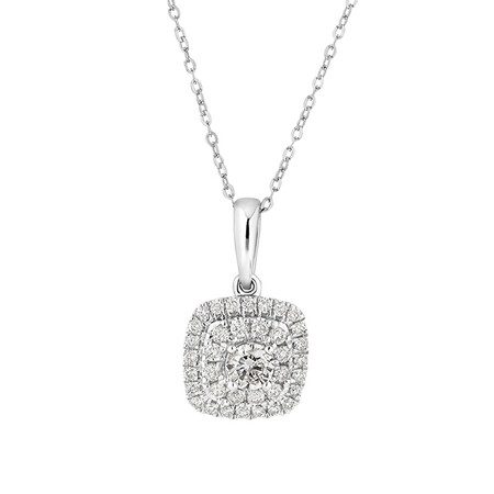 Pendant with 0.304 Carat TW of Diamonds in 10ct White Gold Pendant with 0.304 Carat TW of Diamonds in 10ct White Gold