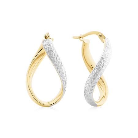 Hoop Earrings in 10kt Yellow & White Gold Hoop Earrings in 10kt Yellow & White Gold