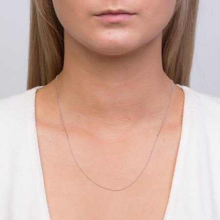 50cm (20") Solid Belcher Chain in 10kt White Gold 50cm (20") Solid Belcher Chain in 10kt White Gold