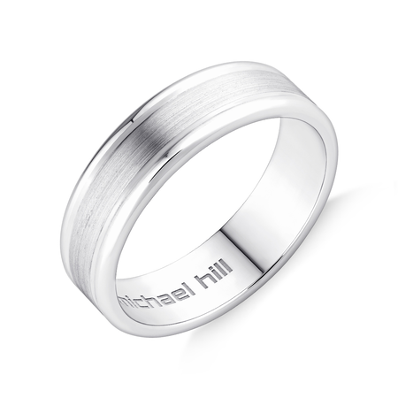 Men's Wedding Band in 10kt White Gold Men's Wedding Band in 10kt White Gold
