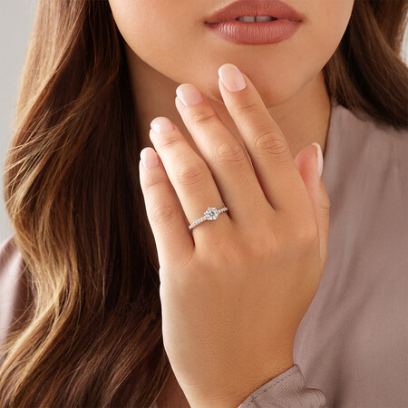 Sir Michael Hill Designer Engagement Ring With 1 Carat TW Of Diamonds In 14kt White Gold Sir Michael Hill Designer Engagement Ring With 1 Carat TW Of Diamonds In 14kt White Gold