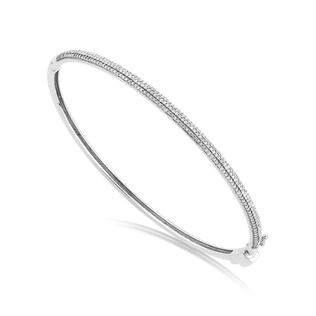 Pave Bangle with 0.50 Carat TW of Diamonds in 10kt White Gold Pave Bangle with 0.50 Carat TW of Diamonds in 10kt White Gold