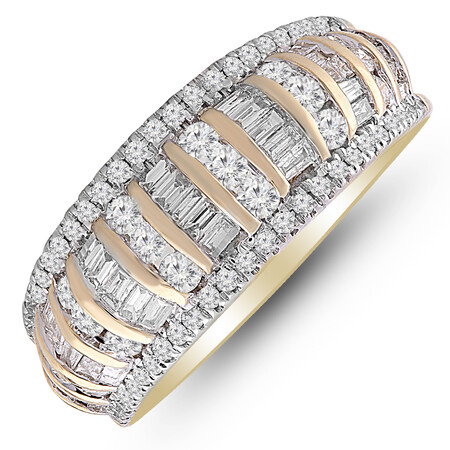 Ring with 1.00 Carat TW of Diamonds in 10ct Yellow Gold Ring with 1.00 Carat TW of Diamonds in 10ct Yellow Gold