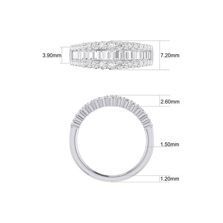 Ring with 1 Carat TW of Diamonds in 14ct White Gold Ring with 1 Carat TW of Diamonds in 14ct White Gold