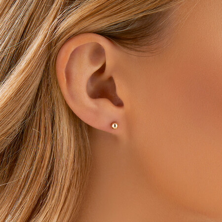 4mm Ball Stud Earrings in 10ct Yellow Gold 4mm Ball Stud Earrings in 10ct Yellow Gold