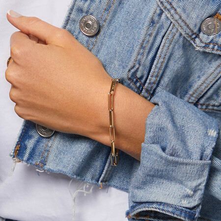 19cm (7.5”) Paperclip Bracelet In 10kt Yellow Gold 19cm (7.5”) Paperclip Bracelet In 10kt Yellow Gold