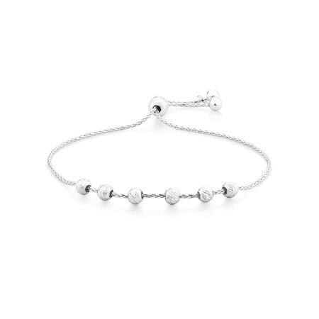 Adjustable Beaded Bracelet in Sterling Silver Adjustable Beaded Bracelet in Sterling Silver
