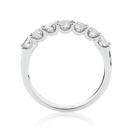 Wedding Band with 0.90 Carat TW of Diamonds in 10ct White Gold Wedding Band with 0.90 Carat TW of Diamonds in 10ct White Gold