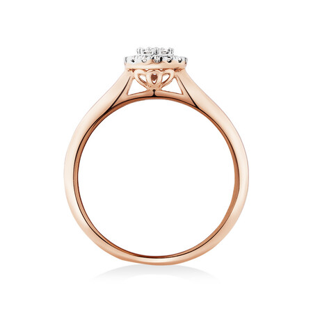 Promise Ring with 0.15 Carat TW of Diamonds in 10kt Rose Gold Promise Ring with 0.15 Carat TW of Diamonds in 10kt Rose Gold