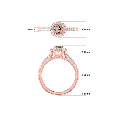 Evermore Bridal Set with Morganite & 0.54 Carat TW of Diamonds in 14ct Rose Gold Evermore Bridal Set with Morganite & 0.54 Carat TW of Diamonds in 14ct Rose Gold