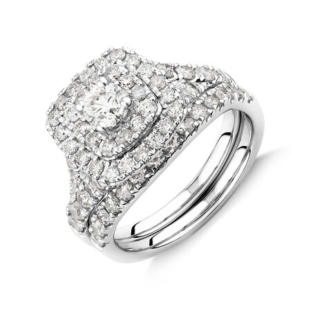 Bridal Set with 1 3/4 Carat TW of Diamonds in 14kt White Gold Bridal Set with 1 3/4 Carat TW of Diamonds in 14kt White Gold