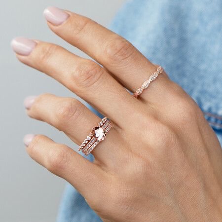 Evermore Twist Wedding Band with 0.20 Carat TW of Diamonds in 10ct Rose Gold Evermore Twist Wedding Band with 0.20 Carat TW of Diamonds in 10ct Rose Gold