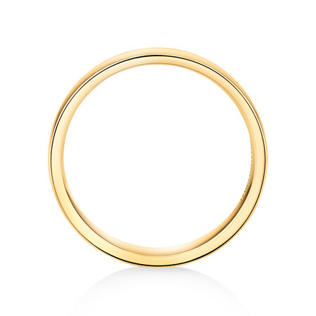 Reverse Bevelled Wedding Band in 10ct Yellow Gold Reverse Bevelled Wedding Band in 10ct Yellow Gold