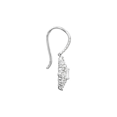 Fancy Drop Earrings with 1.49 Carat TW of Diamonds in 10kt White Gold Fancy Drop Earrings with 1.49 Carat TW of Diamonds in 10kt White Gold