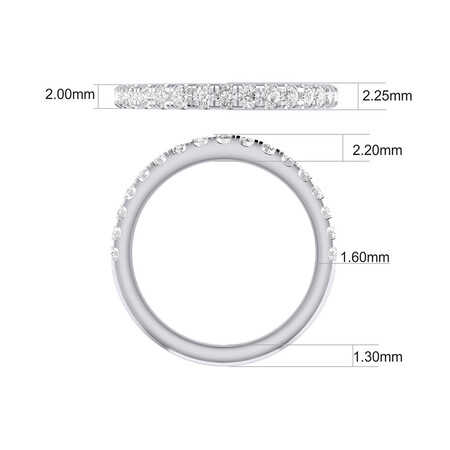 Wedding Band with 1/2 Carat TW of Diamonds in 14kt White Gold Wedding Band with 1/2 Carat TW of Diamonds in 14kt White Gold