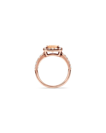 Ring with Morganite & 0.75 Carat TW of Diamonds in 14kt Rose Gold Ring with Morganite & 0.75 Carat TW of Diamonds in 14kt Rose Gold
