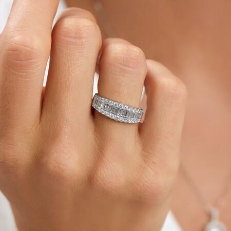 Ring with 1 Carat TW of Diamonds in 14ct White Gold Ring with 1 Carat TW of Diamonds in 14ct White Gold