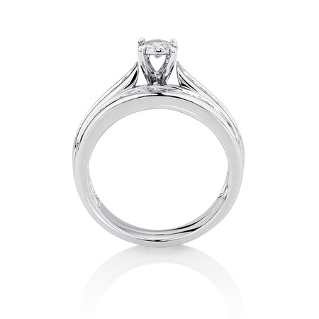 Bridal Set with 1/2 Carat TW of Diamonds in 10ct White Gold Bridal Set with 1/2 Carat TW of Diamonds in 10ct White Gold
