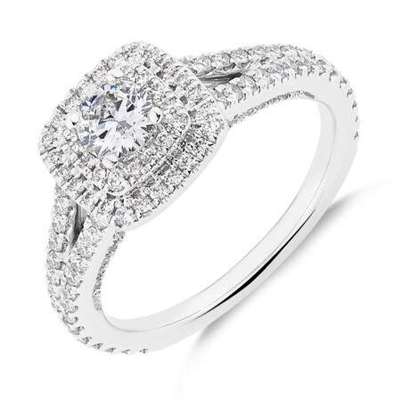 Sir Michael Hill Designer GrandApreggio Ring With 0.95 Carat TW Of Diamonds In 10ct White And Rose Gold