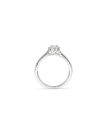 Oval Halo Ring with 0.50 Carat TW of Diamonds in 14kt White Gold Oval Halo Ring with 0.50 Carat TW of Diamonds in 14kt White Gold