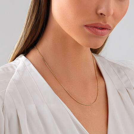 45cm (18") Curb Chain in 10kt Yellow Gold 45cm (18") Curb Chain in 10kt Yellow Gold