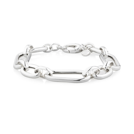 20cm (7") Large Oval Link Bracelet in Sterling Silver 20cm (7") Large Oval Link Bracelet in Sterling Silver