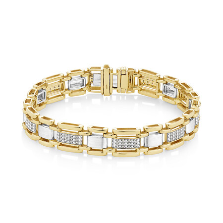 Bracelet with 1/2 Carat TW of Diamonds in 10kt Yellow Gold Bracelet with 1/2 Carat TW of Diamonds in 10kt Yellow Gold