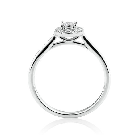 Promise Ring with 0.12 Carat TW of Diamonds in 10ct White Gold Promise Ring with 0.12 Carat TW of Diamonds in 10ct White Gold