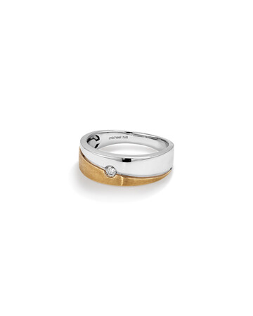 Ring with Diamond in 10kt Yellow & White Gold Ring with Diamond in 10kt Yellow & White Gold