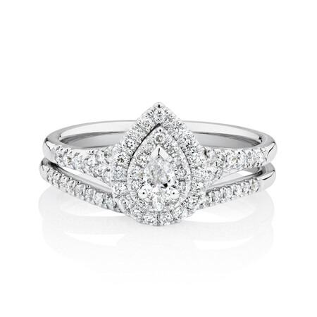 Evermore Bridal Set with 0.60 Carat TW of Diamonds in 10kt White Gold Evermore Bridal Set with 0.60 Carat TW of Diamonds in 10kt White Gold
