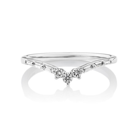 Evermore Wedding Band with 0.20 Carat TW of Diamonds in 10kt White Gold Evermore Wedding Band with 0.20 Carat TW of Diamonds in 10kt White Gold