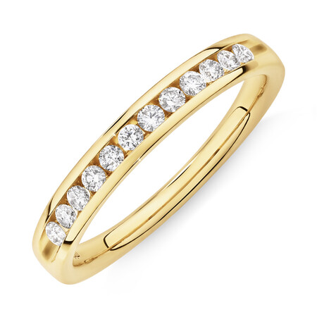 Wedding Band with 1/4 Carat TW of Diamonds in 14kt Yellow Gold