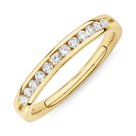Wedding Band with 1/4 Carat TW of Diamonds in 14kt Yellow Gold Wedding Band with 1/4 Carat TW of Diamonds in 14kt Yellow Gold
