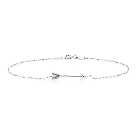 19cm (7.5") Arrow Bracelet in 10ct White Gold 19cm (7.5") Arrow Bracelet in 10ct White Gold