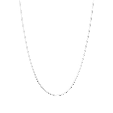 Adjustable 45-50cm (18-20") Herringbone Snake Chain in Sterling Silver Adjustable 45-50cm (18-20") Herringbone Snake Chain in Sterling Silver