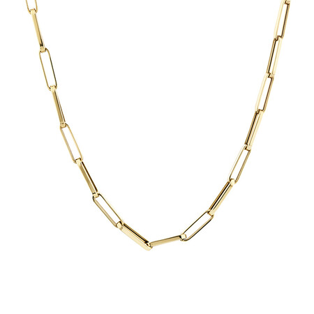 60cm Hollow Rectangle Link Chain in 10kt Yellow Gold 60cm Hollow Rectangle Link Chain in 10kt Yellow Gold