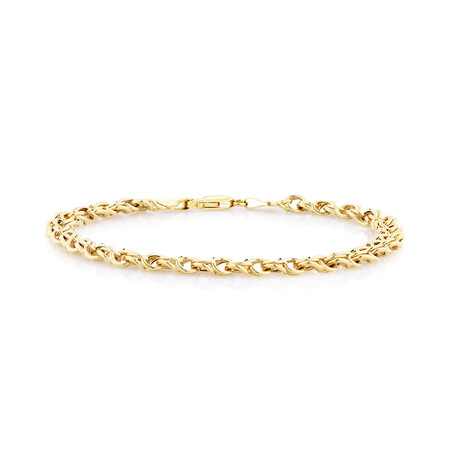 Fancy Double Link Bracelet in 10ct Yellow Gold Fancy Double Link Bracelet in 10ct Yellow Gold