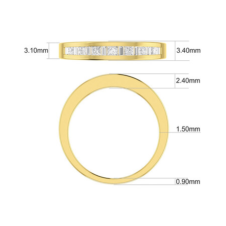 Wedding Band with 1/2 Carat TW of Diamonds in 18kt Yellow Gold Wedding Band with 1/2 Carat TW of Diamonds in 18kt Yellow Gold