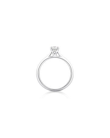 Evermore Certified Solitaire Engagement Ring with a 0.50 Carat TW Diamond in 14kt White Gold Evermore Certified Solitaire Engagement Ring with a 0.50 Carat TW Diamond in 14kt White Gold
