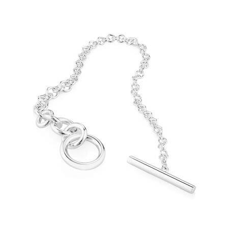19.5cm Graduated Fob Chain Bracelet in Sterling Silver 19.5cm Graduated Fob Chain Bracelet in Sterling Silver