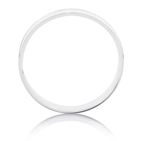 Reverse Bevelled Wedding Band in 10kt White Gold Reverse Bevelled Wedding Band in 10kt White Gold