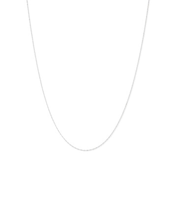45cm (18") Hollow Singapore Chain in 10ct White Gold 45cm (18") Hollow Singapore Chain in 10ct White Gold