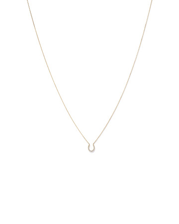 Horseshoe Necklace with 0.10 Carat TW of Diamonds in 10ct Yellow Gold Horseshoe Necklace with 0.10 Carat TW of Diamonds in 10ct Yellow Gold