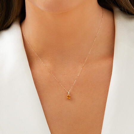 Pendant with Citrine in 10kt Yellow Gold Pendant with Citrine in 10kt Yellow Gold
