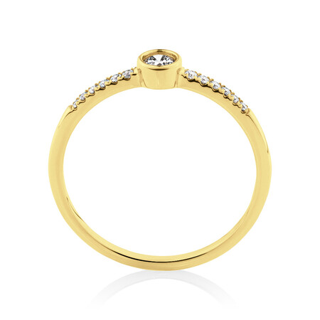 Promise Ring with 0.16 Carat TW of Diamonds in 10ct Yellow Gold Promise Ring with 0.16 Carat TW of Diamonds in 10ct Yellow Gold