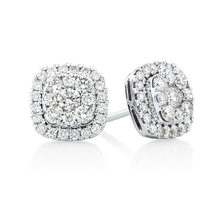 Stud Earrings with 1 Carat TW of Diamonds in 10kt White Gold Stud Earrings with 1 Carat TW of Diamonds in 10kt White Gold
