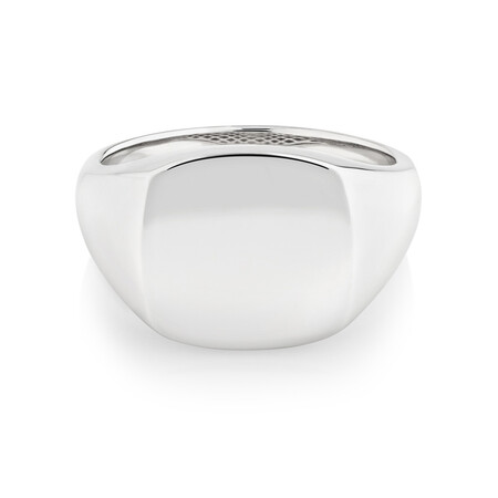 Men'S Signet Ring In Sterling Silver Men'S Signet Ring In Sterling Silver