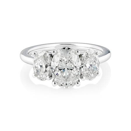 Sir Michael Hill Designer Three Stone Engagement Ring with 3.44 Carat TW of Diamonds in 18kt White Gold Sir Michael Hill Designer Three Stone Engagement Ring with 3.44 Carat TW of Diamonds in 18kt White Gold