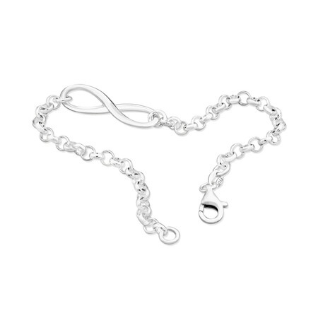 19cm (7.5") Infinity Bracelet in Sterling Silver 19cm (7.5") Infinity Bracelet in Sterling Silver