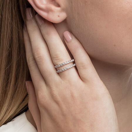 Enhancer Ring with 1/2 Carat TW of Diamonds in 14kt White Gold Enhancer Ring with 1/2 Carat TW of Diamonds in 14kt White Gold
